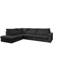 ECKSOFA L-Form SVEN Stoff Poso Graphit Links - Anthrazit, Textil (315/245cm) - Kaiser Möbel