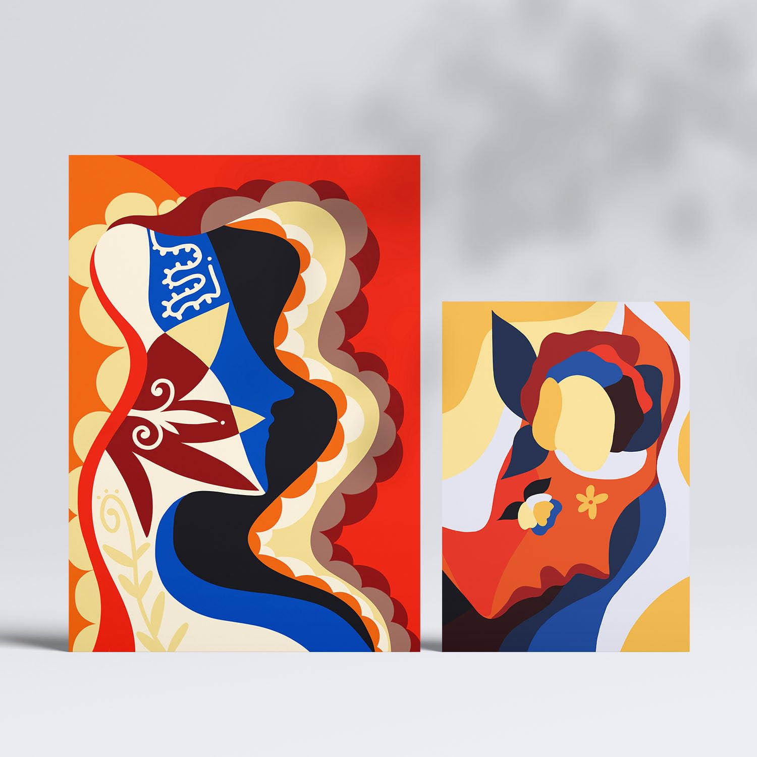 POSTER Set Mit 6 Verlockender Charme In Weibliche Zusammenfassung Ästhetische Dekorative Gemälde Für Ihr Wohnzimmer Zuhause A3 & A4 Rahmenlos - Klar, Papier (29/3cm) - Nacnic