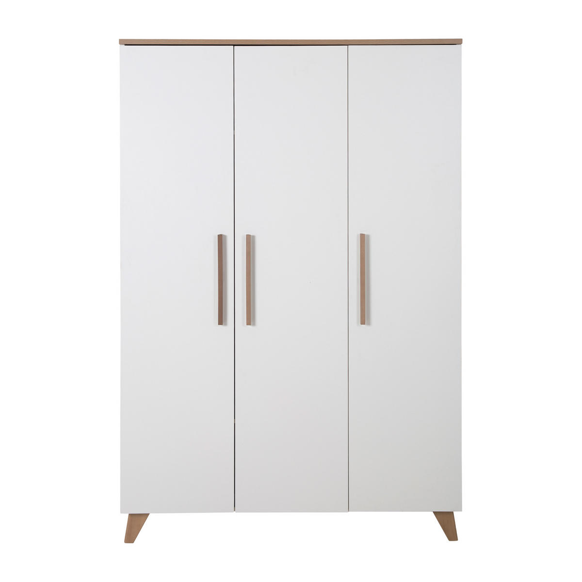 KLEIDERSCHRANK Lennie - Eichefarben/Weiß, Eichenholz/Holz (119/190/52cm) - Roba