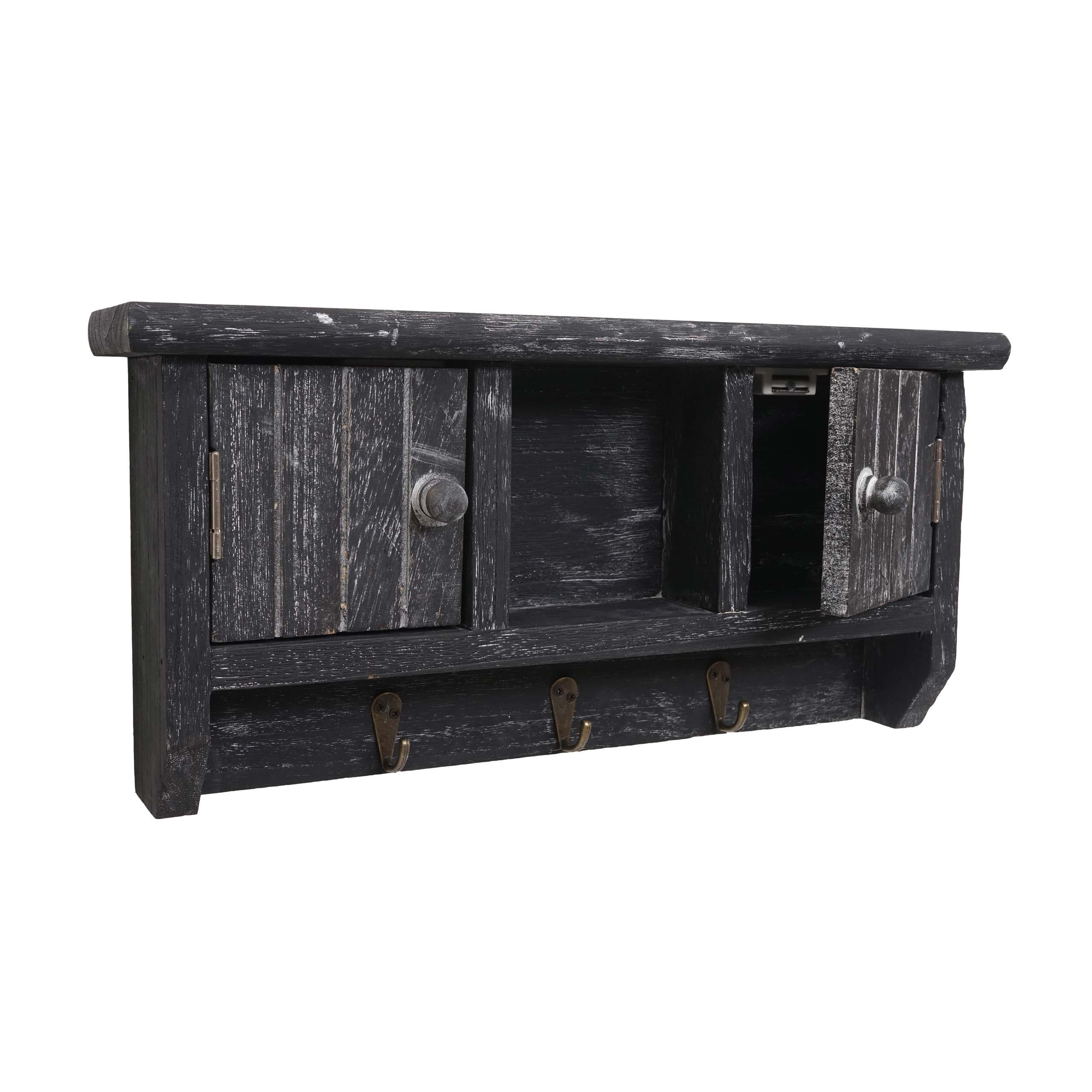 SCHLÜSSELBRETT Grau - Grau, Holz (40/19/8cm) - MCW