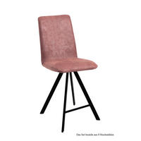 THEKENSTUHL drehbar (8er-Set) Desirae 47x109x60 Schwarz/Rosewood - Dunkelrosa/Schwarz, Kunststoff (60/109/47cm) - 58aufmkessel