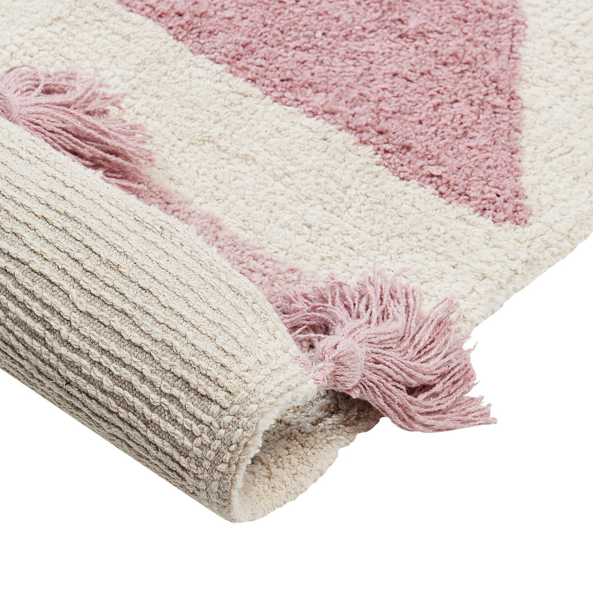 DĚTSKÝ KOBEREC Růžový 140/200 cm Bavlna Zaysan - béžová, textil (140/200cm) - Beliani