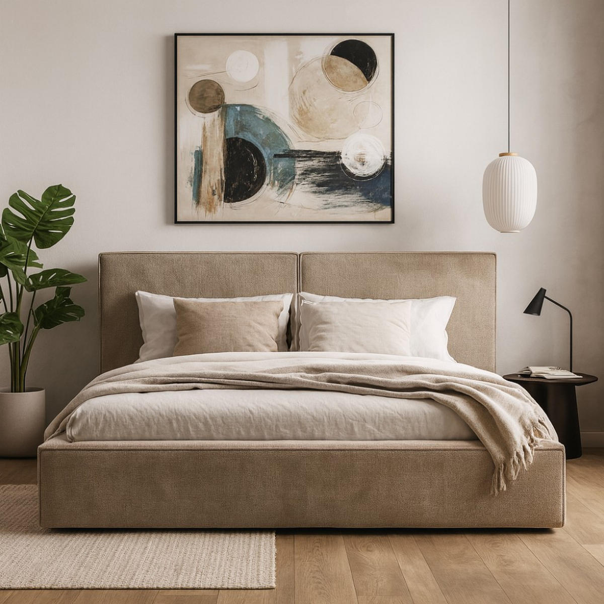 POLSTERBETT Giana mit Bettkasten 160×200, Cappuccino - Cappuccino, Holzwerkstoff (160/200cm) - Beautysofa