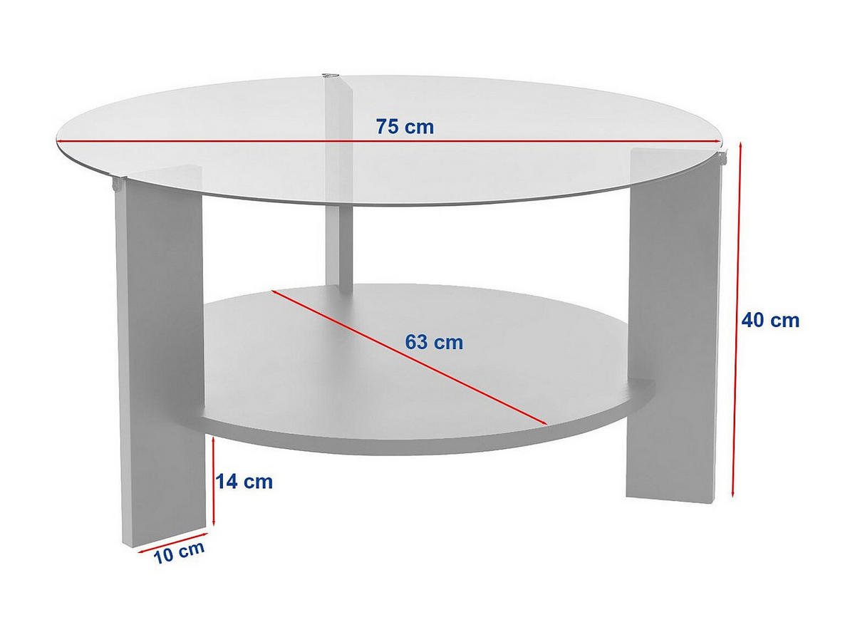 COUCHTISCH - 75 cm x 75 cm - Holz, Platte, Glas - Beige SENIRA - Beige, Glas/Holz (75/75/40cm) - Vente-Unique