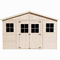 HOLZ-GARTHENHAUS mit imprägnierten Boden- H246 x 418 x 320 cm/ 12 m² - Beige, Holz (418/246/320cm) - Timbela