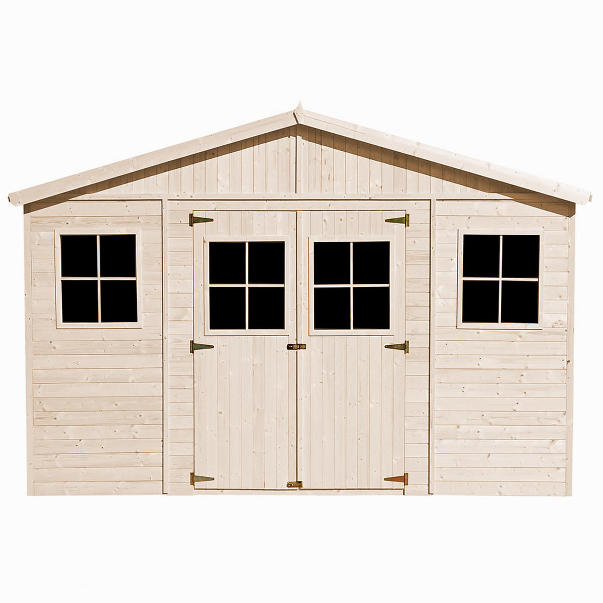 HOLZ-GARTHENHAUS mit imprägnierten Boden- H246 x 418 x 320 cm/ 12 m² - Beige, Holz (418/246/320cm) - Timbela