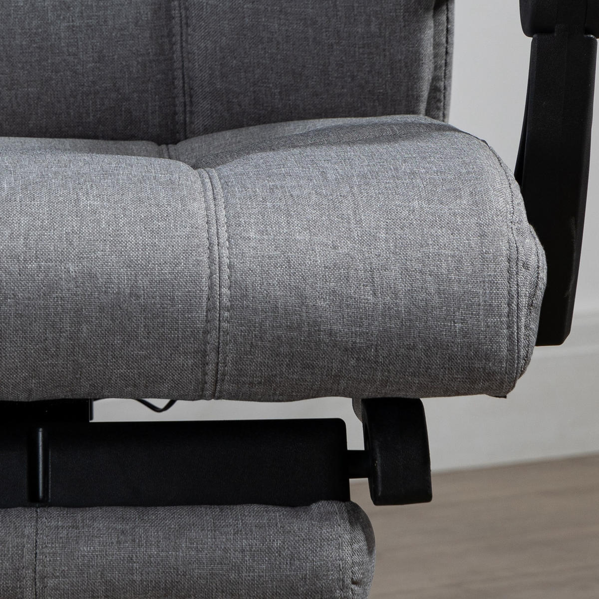 BÜROSTUHL mit Massagefunktion, Ergonomisch Schreibtischstuhl mit Lendenheizung - Grau, Kunststoff (76/124/66cm) - Vinsetto