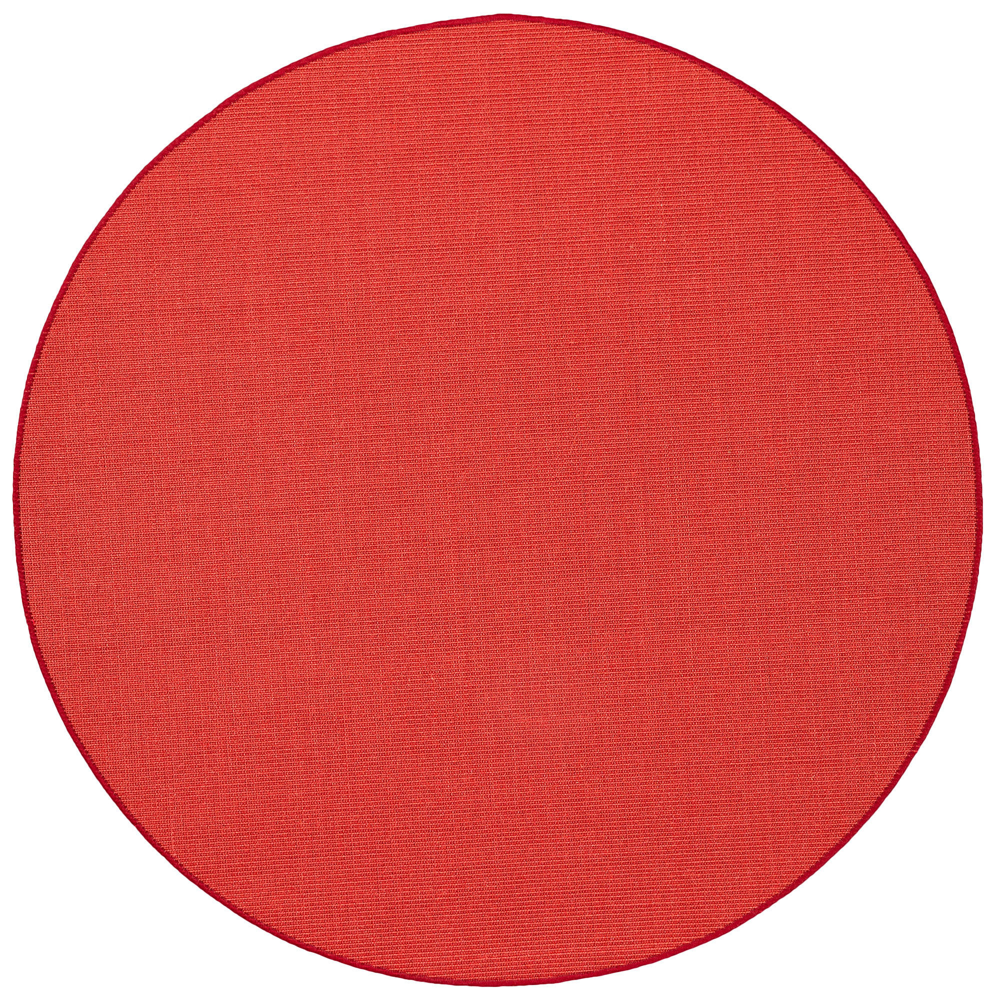 SISAL NATUR TEPPICH RUND - Rot, Textil (160/160cm) - Snapstyle