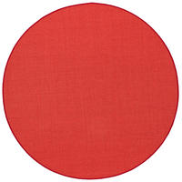 SISAL NATUR TEPPICH RUND - Rot, Textil (160/160cm) - Snapstyle