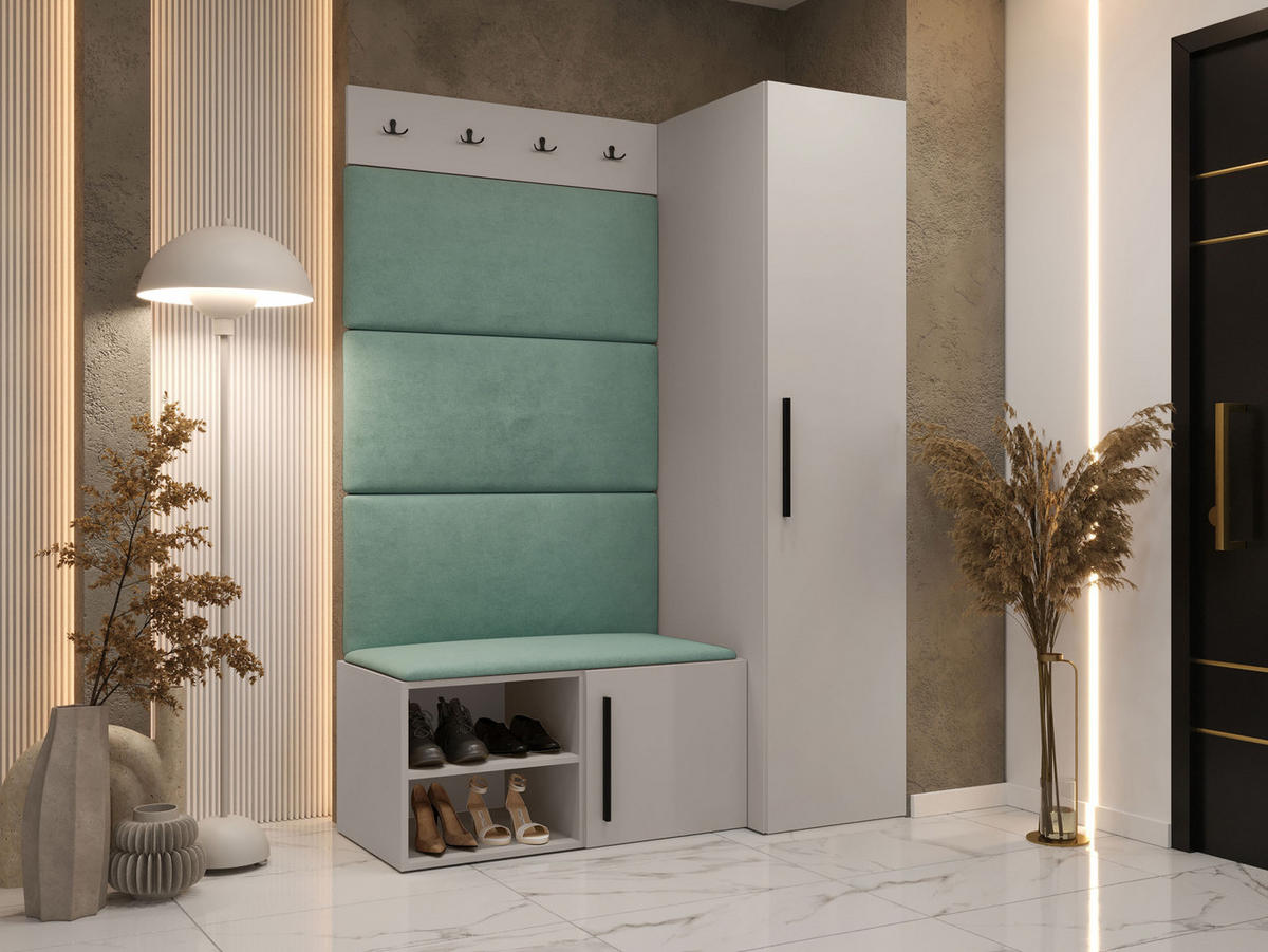 GARDEROBEN-SET Medi II - Kaschmir/Schwarz, Holzwerkstoff/Kunststoff (40/191/50cm) - MIRJAN24