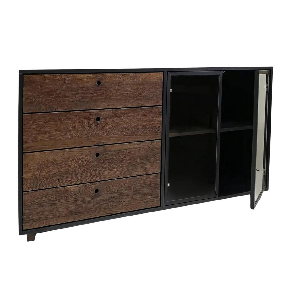 HOLZKOMMODE mit Schubladen für das Wohnzimmer BERGEN - Eichefarben, Holz (150/80/45cm) - Rawood Furniture