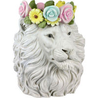 PFLANZTOPF Hippie Lion - Weiß, Kunststoff (34/39/30cm) - FURNARO