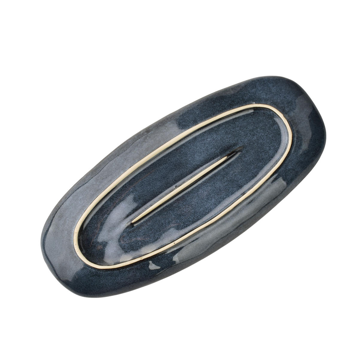 SERVIERPLATTE Basic Nature Blau 26,7x12x2,5 cm Keramik - Blau, Keramik (12/2.5/26.7cm) - Mondex