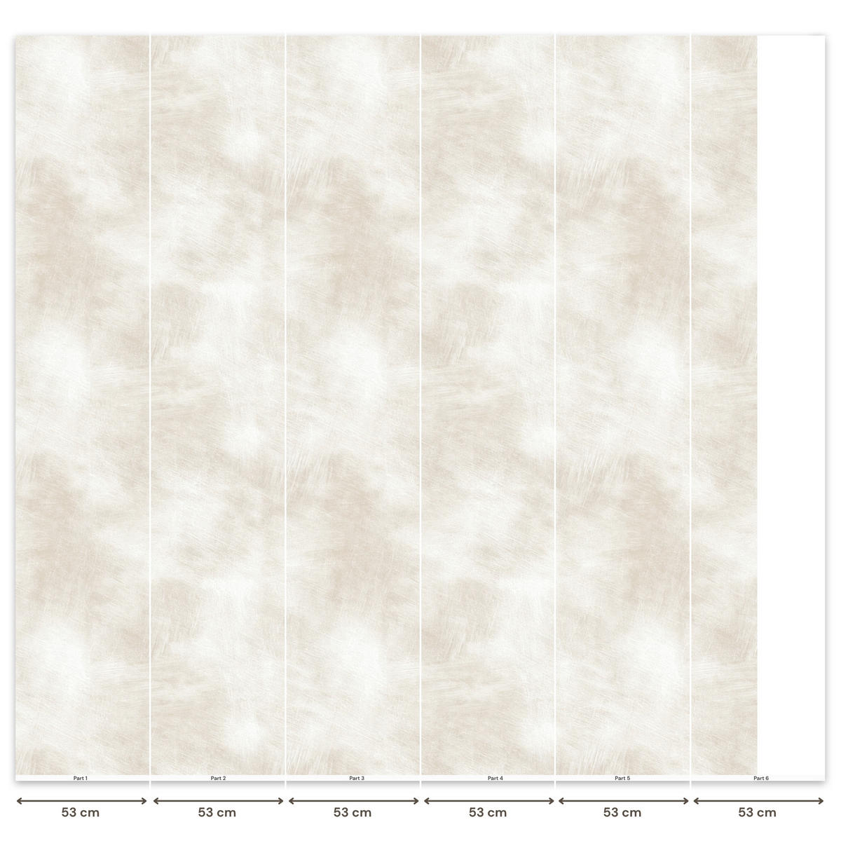 TAPETE - Dezent - Textur - Beige - 280x280 cm - Creme, Papier (280/280cm) - OnlyWow