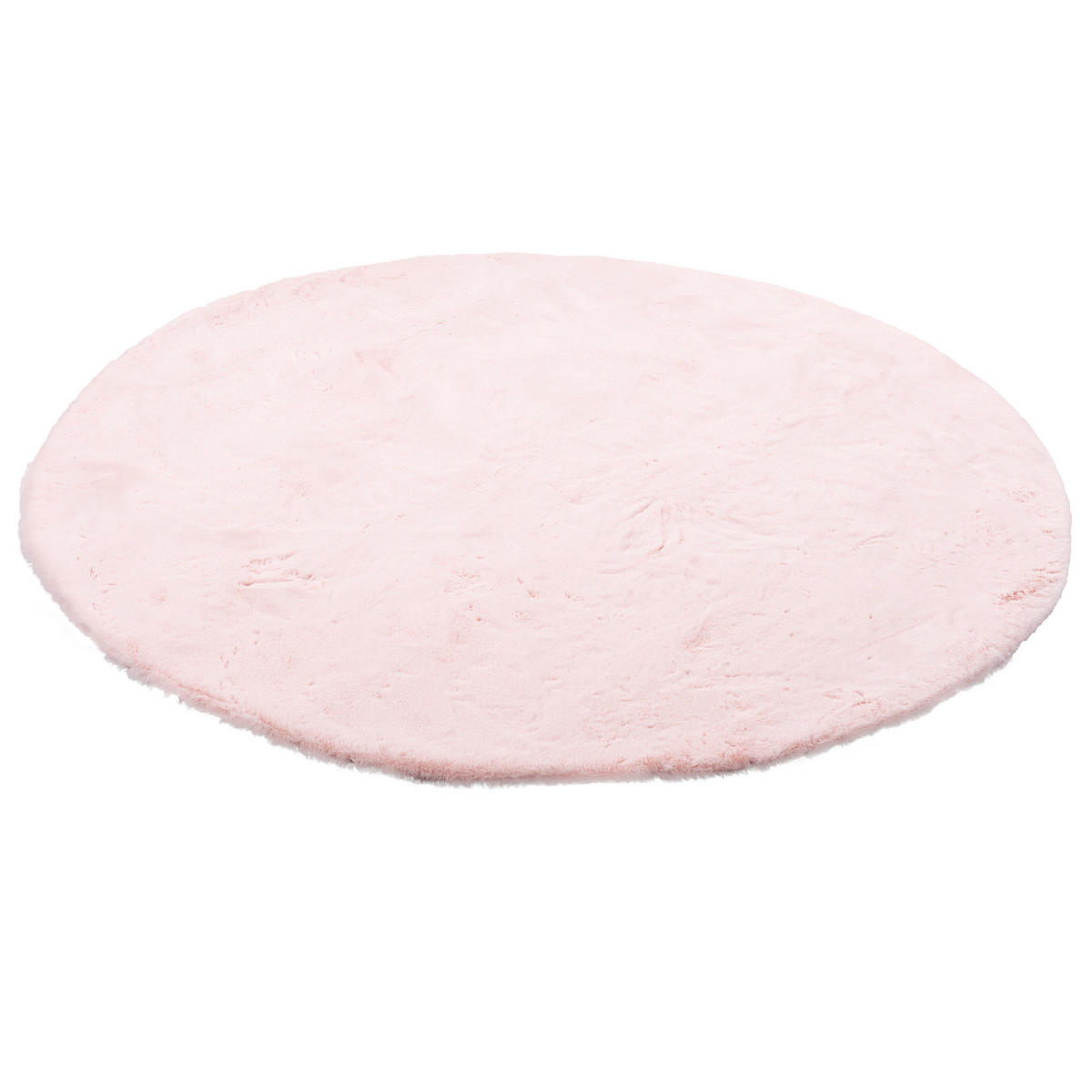 FELLTEPPICH LUXUS SUPER SOFT PLUSH RUND - Rosa, Textil (120/120cm) - Pergamon