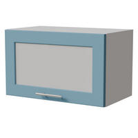 KLAPPHÄNGESCHRANK Bari W4BS/60 WKF Weiß / RAL 5024 pastellblau 60 / 32,5 / 36cm Blum Aventos - Blau/Weiß, Holz/Holzwerkstoff (60/36/32.5cm) - Feldmann-Wohnen