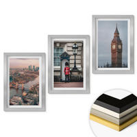 WANDBILDER 3er Set - 20x30 cm Silberner Rahmen - London Bridge Guardian Big Ben - Silberfarben, Kunststoff (20/30cm) - ArtPrintCave