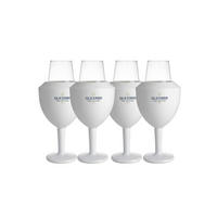 WEINGLASKÜHLER - und Halterset + Glas - 4-teilig - Weiß, Kunststoff (0.1L)