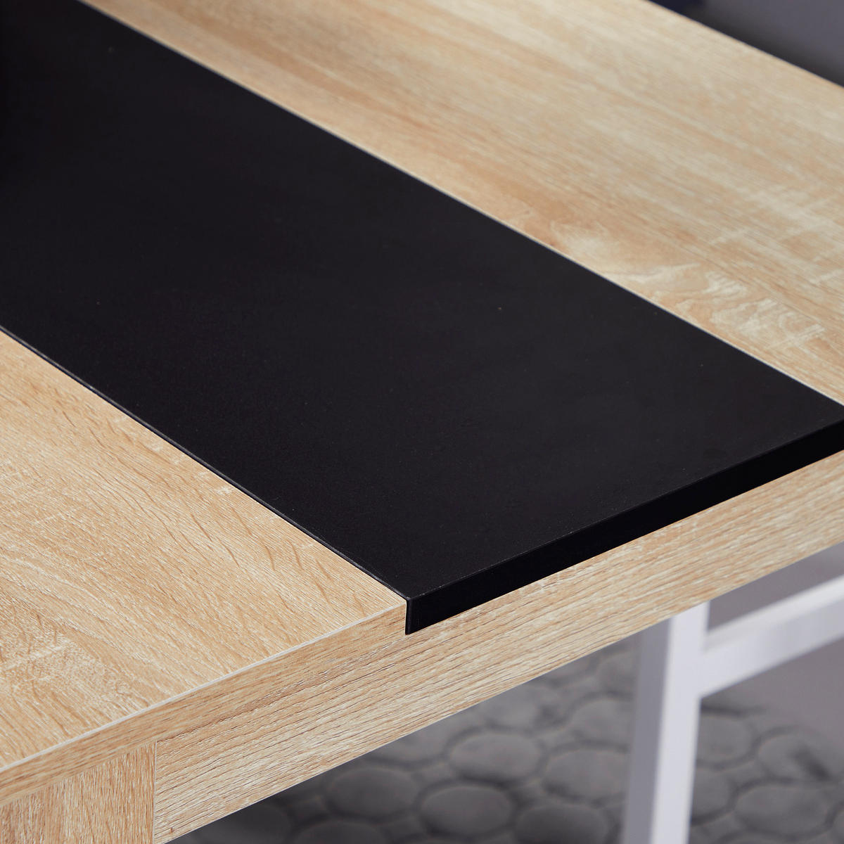 ESSTISCH Eichefarben Schwarz Holzoptik 120/69/75 cm - Naturfarben, Holz (69/120/75cm) - PANGIVO