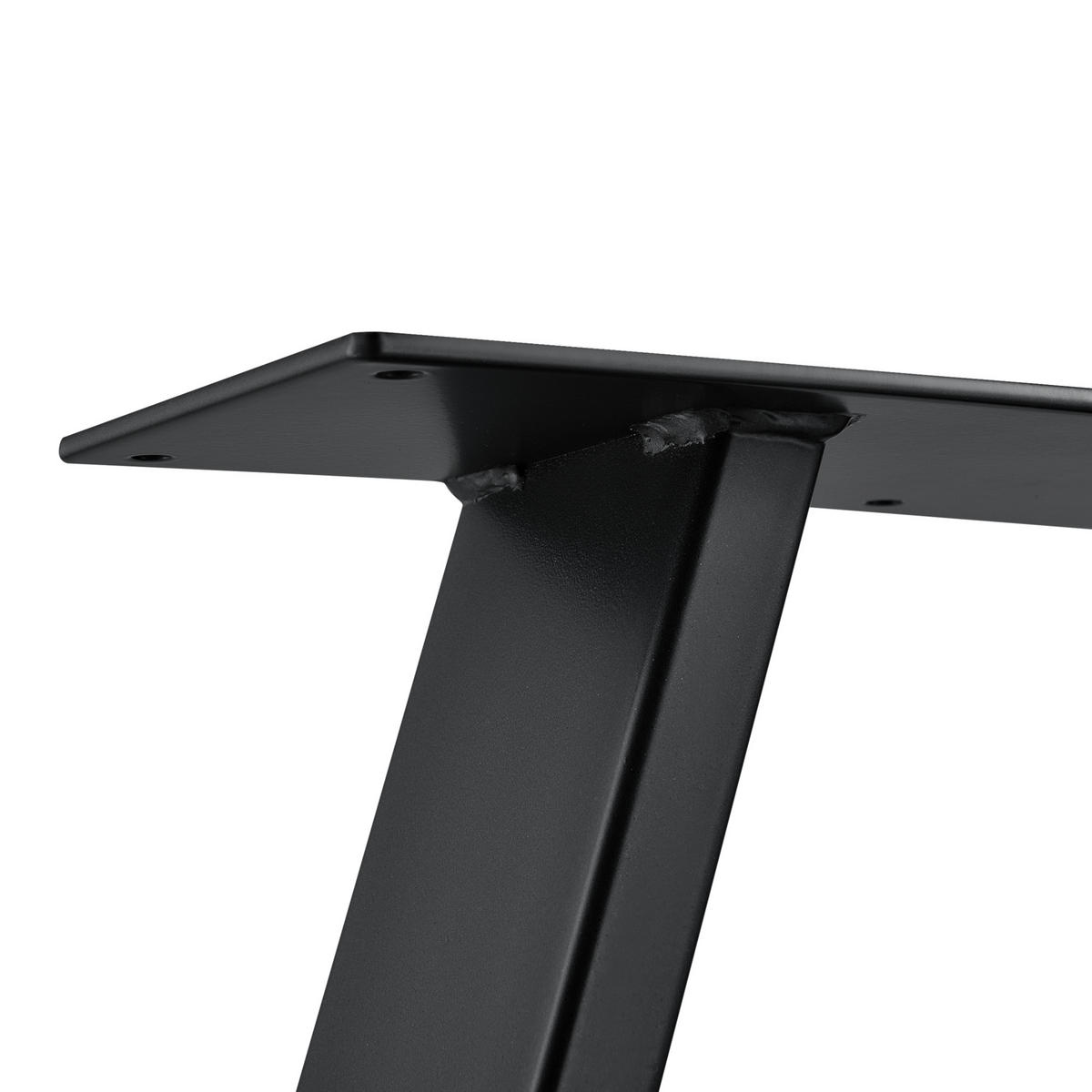 TISCHGESTELL-SET 2-TLG. Eschau - Schwarz, Metall (40/40/10cm) - [en.casa]