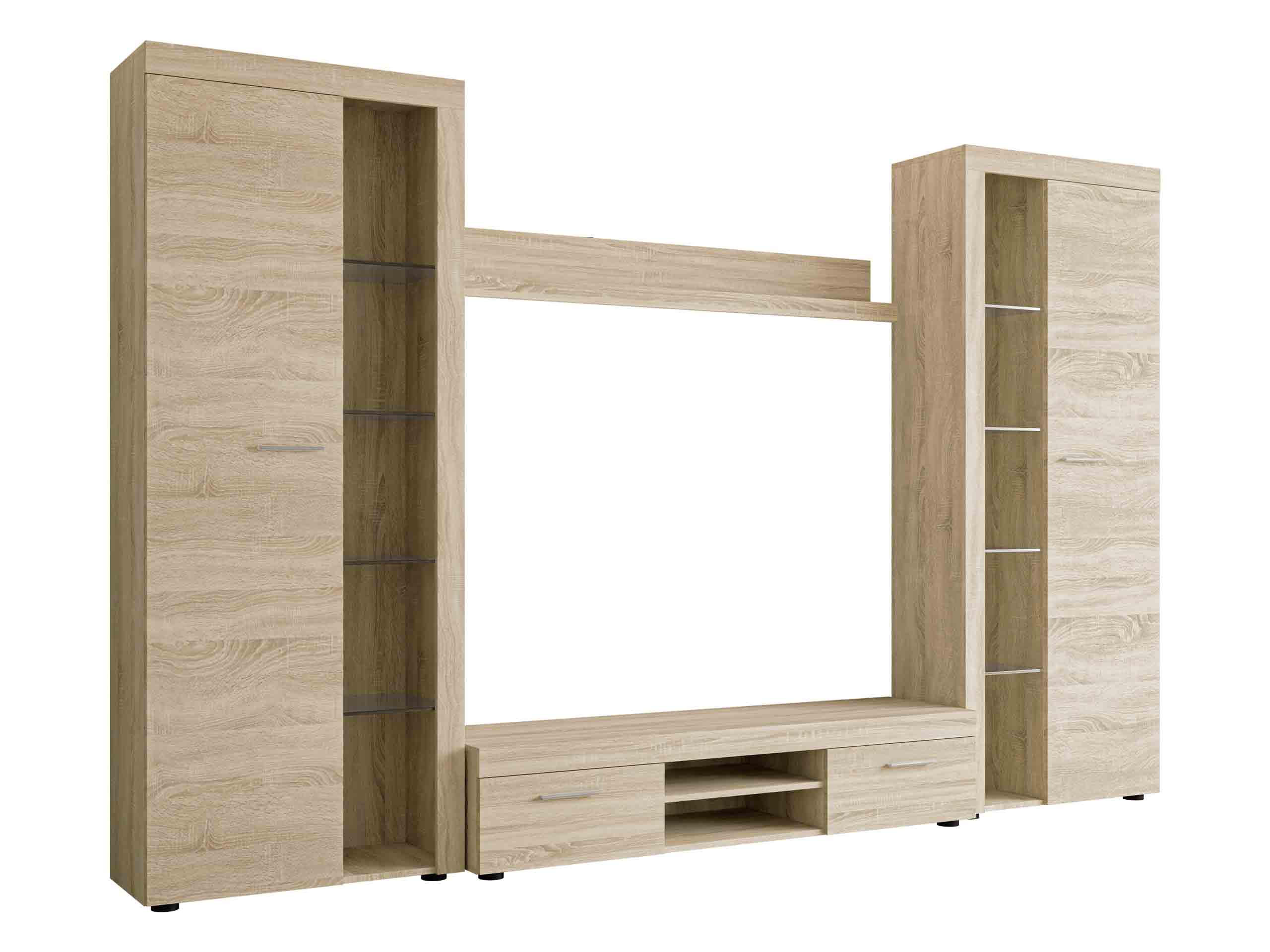 WOHNWAND Rumba XL - Sonoma Eiche, Holzwerkstoff (300/190/40cm) - MIRJAN24