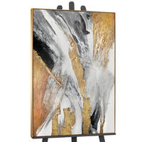 GEMÄLDE Goldene Symphonie Schattenfugenrahmen Gold 140x100 cm - Goldfarben, Holz (140/100cm) - YS-art gallery