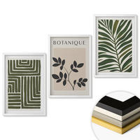WANDBILDER 3er-Set - 40x60 cm Weißer Rahmen - Botanischer Boho-Minimalismus - Weiß, Kunststoff (40/60cm) - ArtPrintCave