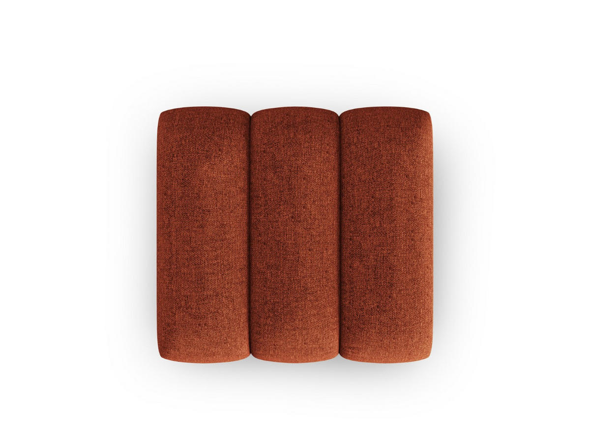 POUF Lupine aus Chenille-Stoff terrakotta - Terracotta, Textil (95/43/92cm) - Micadoni