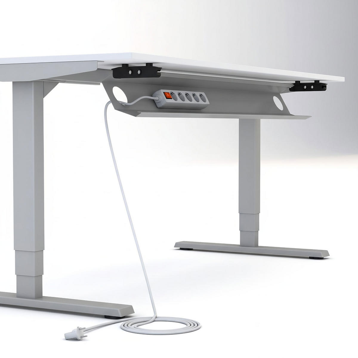 KABELKANAL Horizontaler Kabelkanal Flex-big / Ohne Zubehör Weißaluminium 1280mm - Silberfarben, Metall (16/128/10cm) - ASSMANN