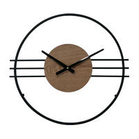 WANDUHR Schwarz 5/50/50 cm - Schwarz, Holzwerkstoff (5/50/50cm) - Mobili Rebecca