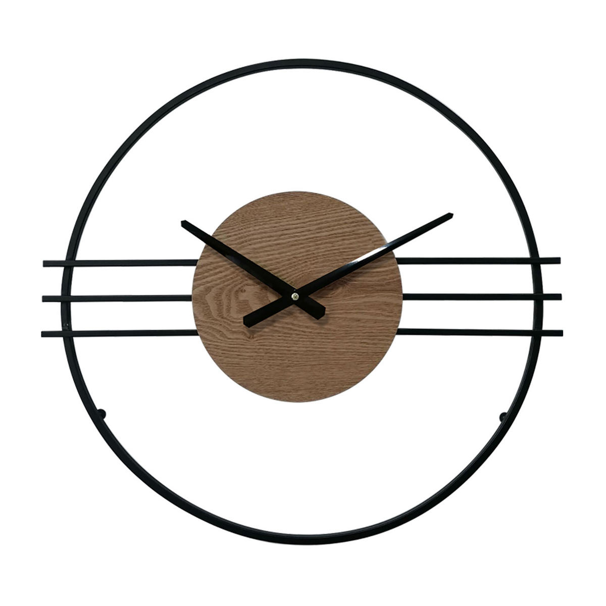 WANDUHR Schwarz 5/50/50 cm - Schwarz, Holzwerkstoff (5/50/50cm) - Mobili Rebecca