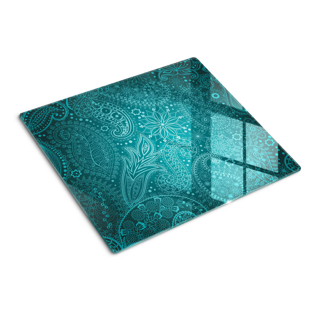 GLASPLATTE 60x52 cm Dekorationen - Blau, Glas (60/0.4/52cm) - TULUP