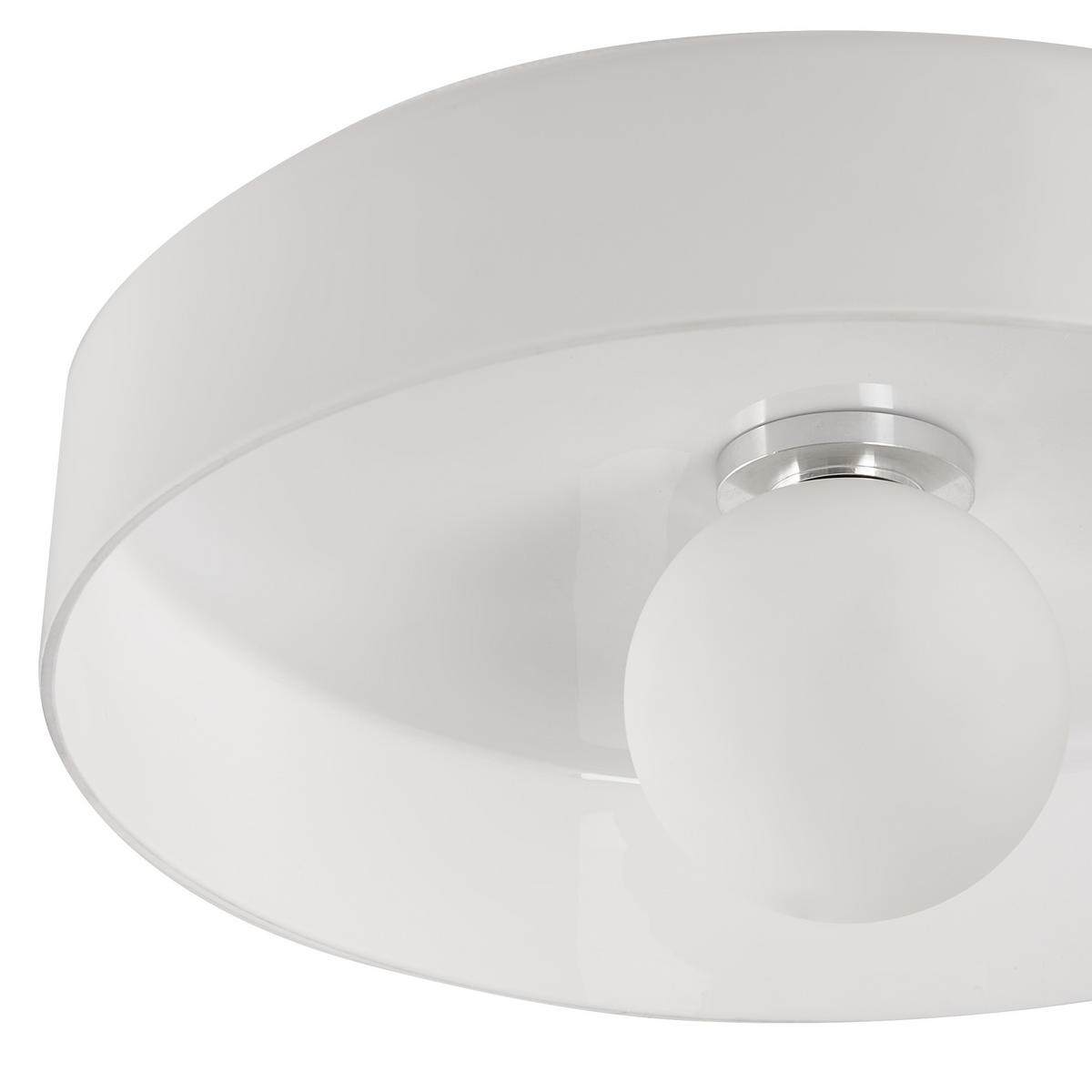 DECKENLAMPE Weiß Luguse - Weiß, Glas (35/35/12cm) - Beliani