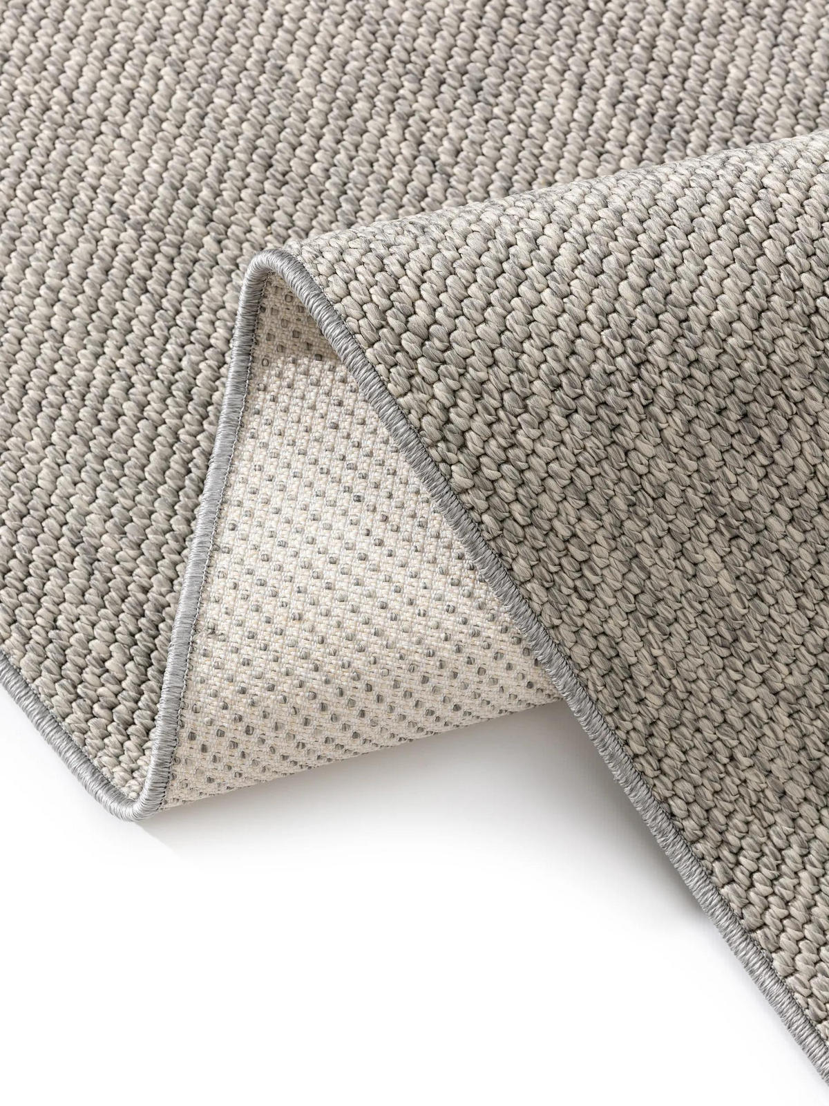 OUTDOORLÄUFER Iowa Hellgrau 80x300 cm - Hellgrau, Kunststoff (80/300cm) - benuta