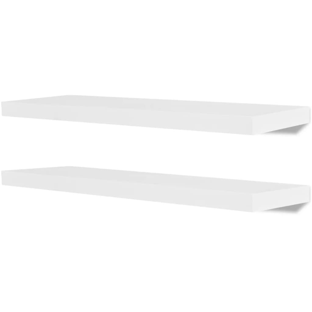 WANDBORDSET 2-tlg. 80/20/3,8 cm aus MDF Weiß - Weiß, Holzwerkstoff (80/4/20cm) - vidaXL