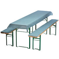 BIERBANKAUFLAGEN Set 130x70 cm Grün Kariert - Grün, Textil (70/130cm) - NYVI