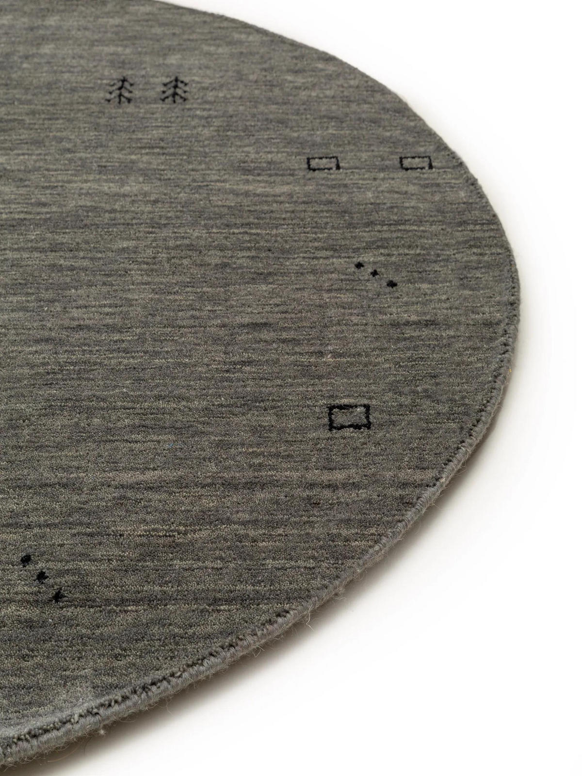 WOLLTEPPICH rund Jamal Grau ø 160 cm rund - Grau, Textil (160/160cm) - benuta Nest