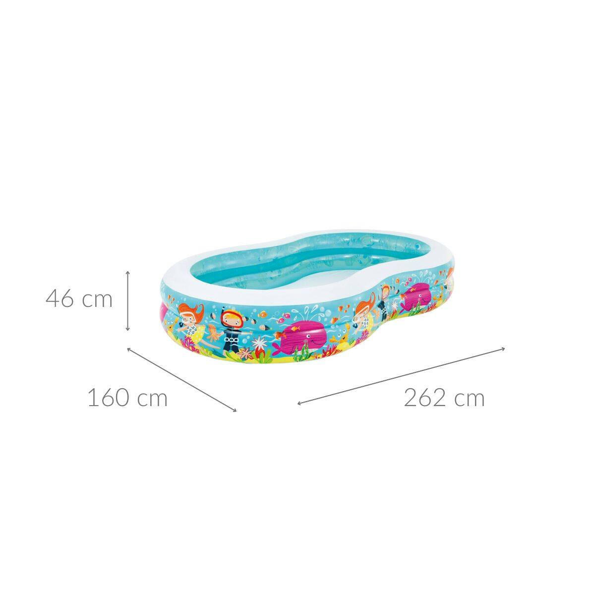 POOL 2,5/1,6 m - Multicolor, Kunststoff (160/262cm)