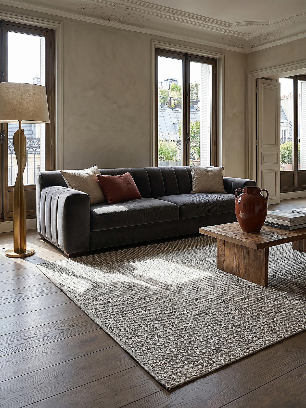 KURZFLORTEPPICH Waschbar NORA, einfarbig, aus Polyester, Grau, 200 x 310 cm - Grau, Textil (310/200cm) - KADIMA DESIGN