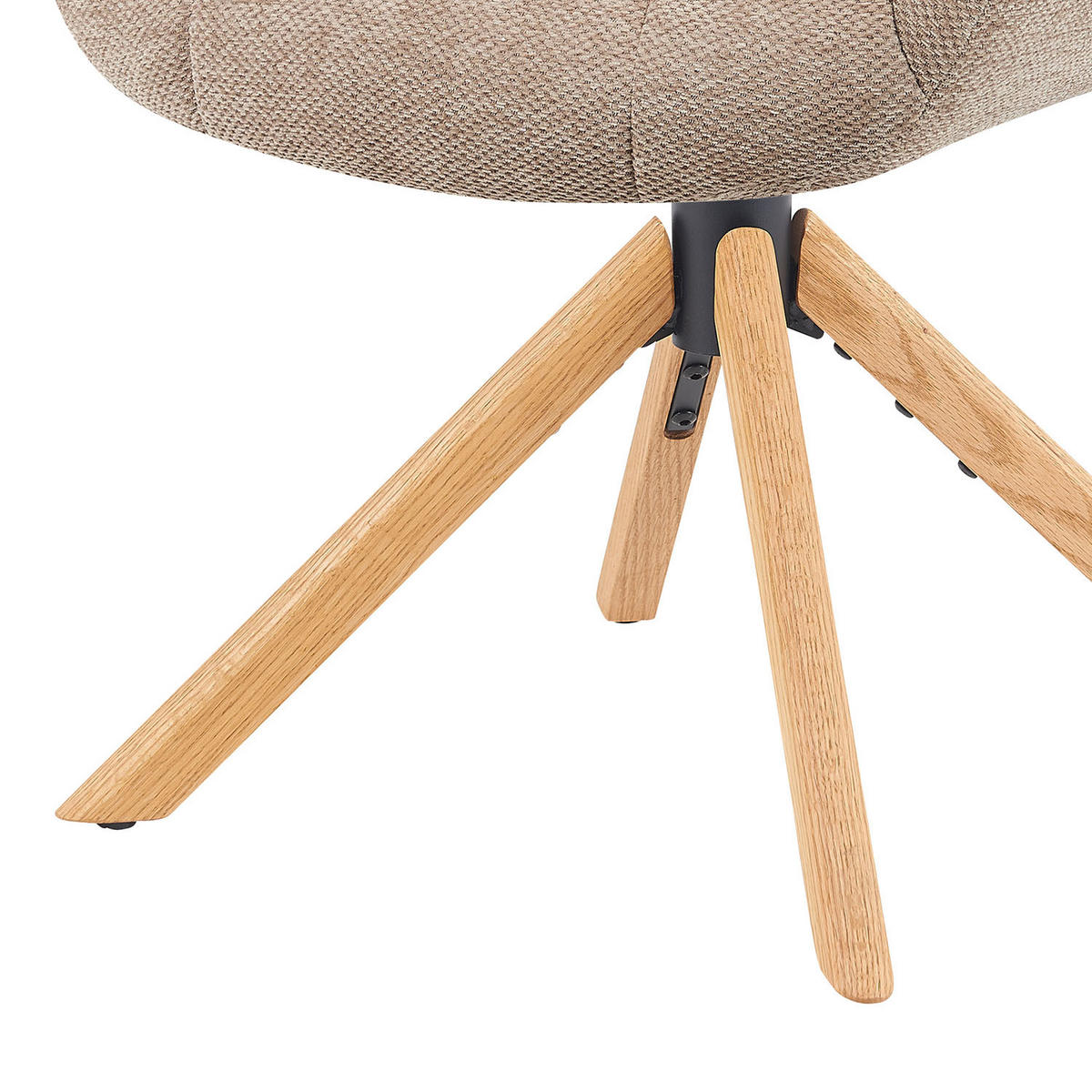 DREHSTUHL Mika-Nea - Honigeiche/Beige, Eichenholz/Holz (65/81/66cm) - DUBI Möbel