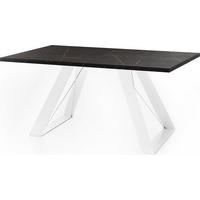 ESSTISCH Colter Weiß rechteckig ausziehbar, Marmor Schwarz 140-240/80/76 cm - Anthrazit/Schwarz, Holzwerkstoff/Metall (80/240/76cm) - WFL GROUP