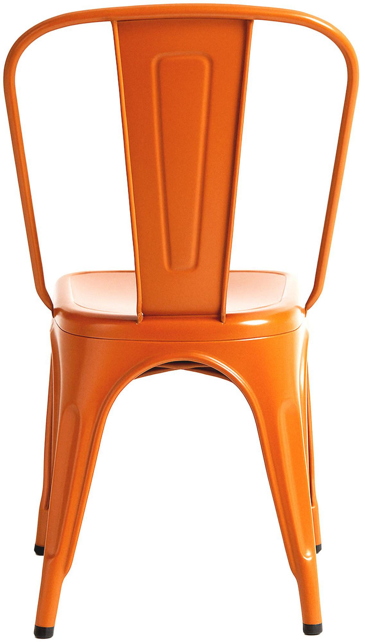 BESUCHERSTUHL 4er Set Metall orange - Orange, Metall (44/89/48cm) - CLP