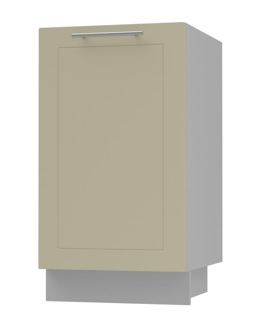 KÜCHENUNTERSCHRANK Kvantum D1D/45 Vanille Matt / Grau Matt 45 / 50 / 82cm - Creme/Grau, Holz/Holzwerkstoff (45/82/50cm) - Feldmann-Wohnen