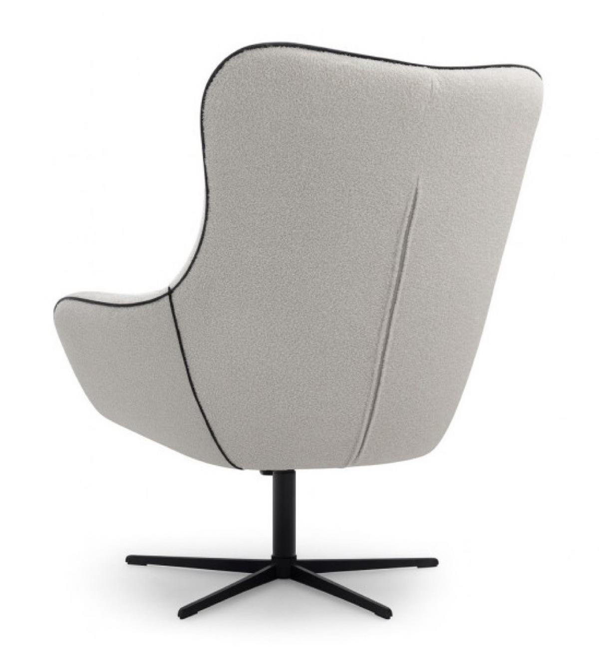 SESSEL Hellgrau LISA Drehbar Verstellbare Rückenlehne - Grau, Textil (88/110/106cm) - Sepro Meble