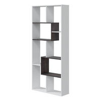 BÜCHERREGAL mit 8 Ablagefächern H180 cm - Kawa - Weiß, Holzwerkstoff (25/180/80cm) - Calicosy