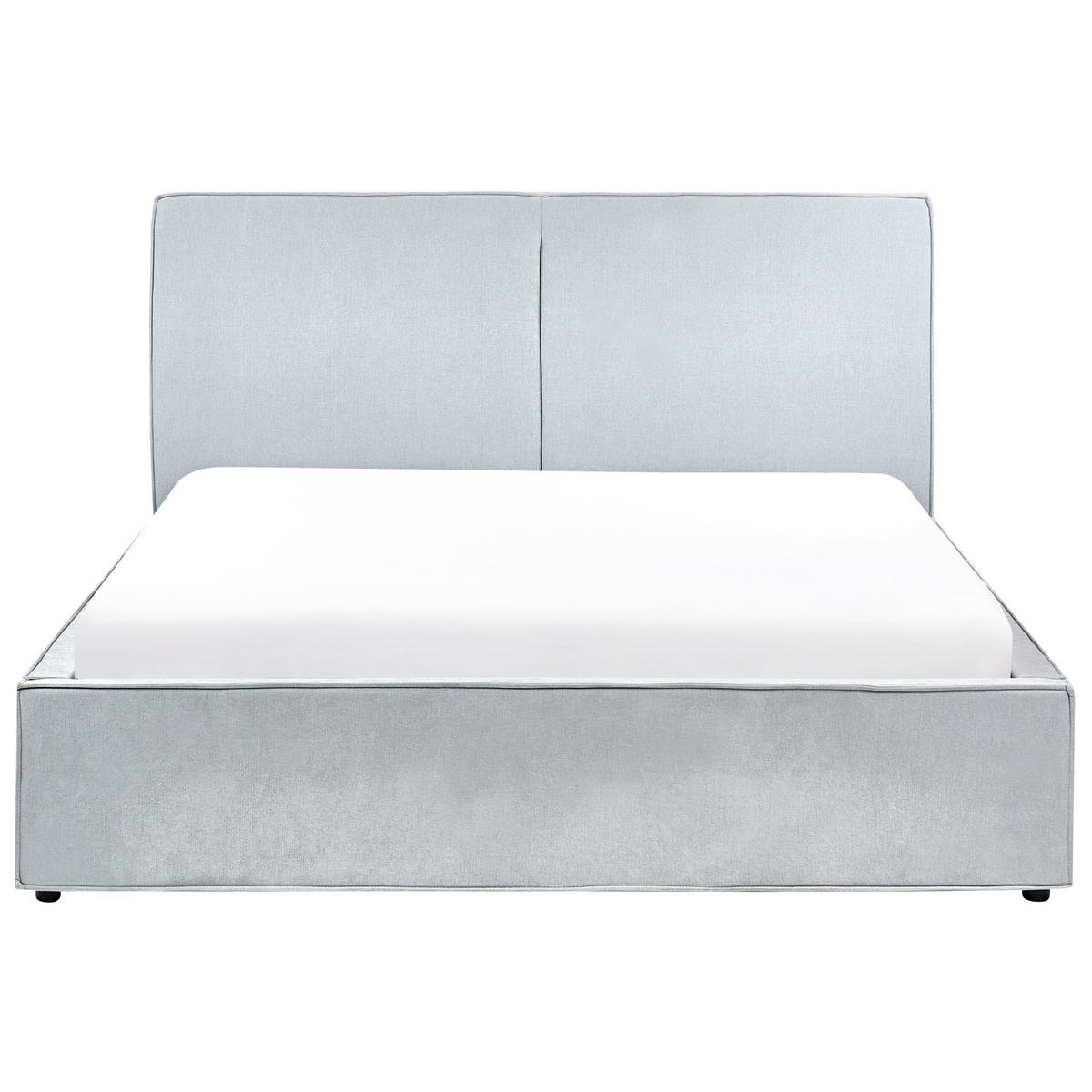 BETT mit Stauraum 160/200 cm Hellblau Moissac - Blau/Schwarz, Textil (160/200cm) - Beliani