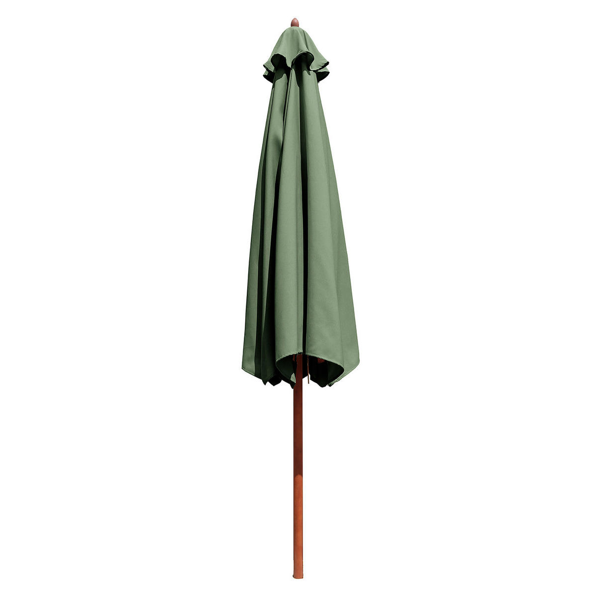 SONNENSCHIRM - Grau - Salbeigrün, Holz/Textil (300/300cm) - home24