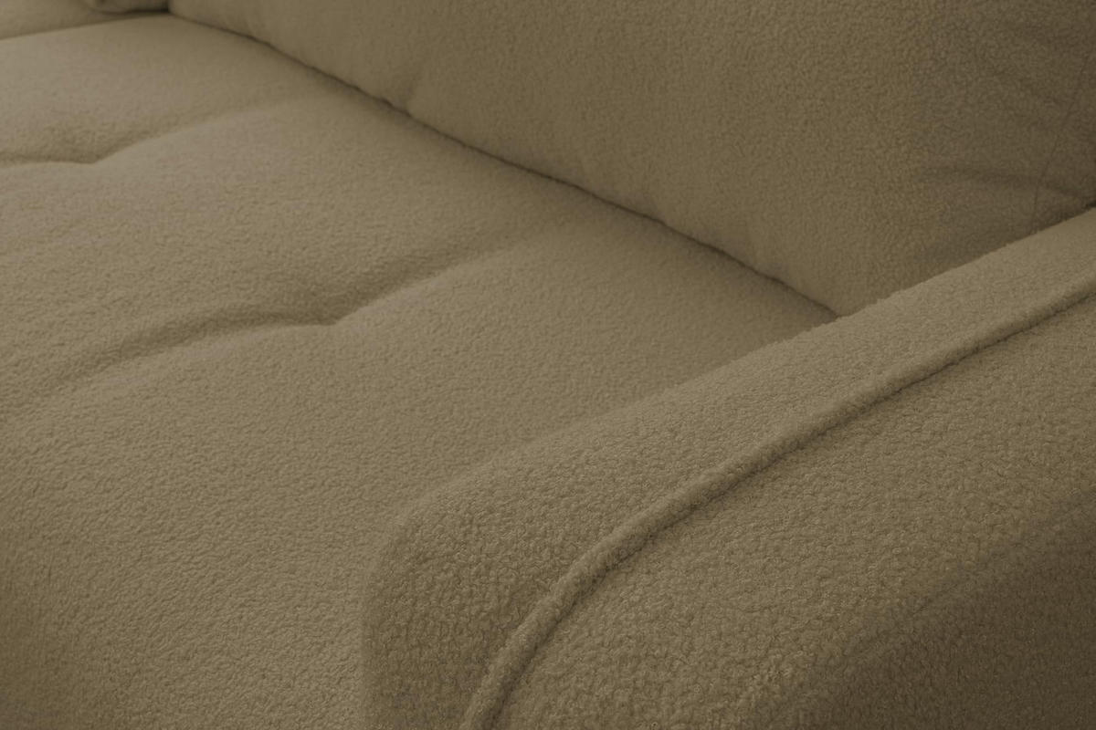ECKSOFA CLOUD mit Schlaffunktion und Bettkasten Boucle Cloud (Braun) - Braun, Textil (276/145cm) - VENASI MÖBEL