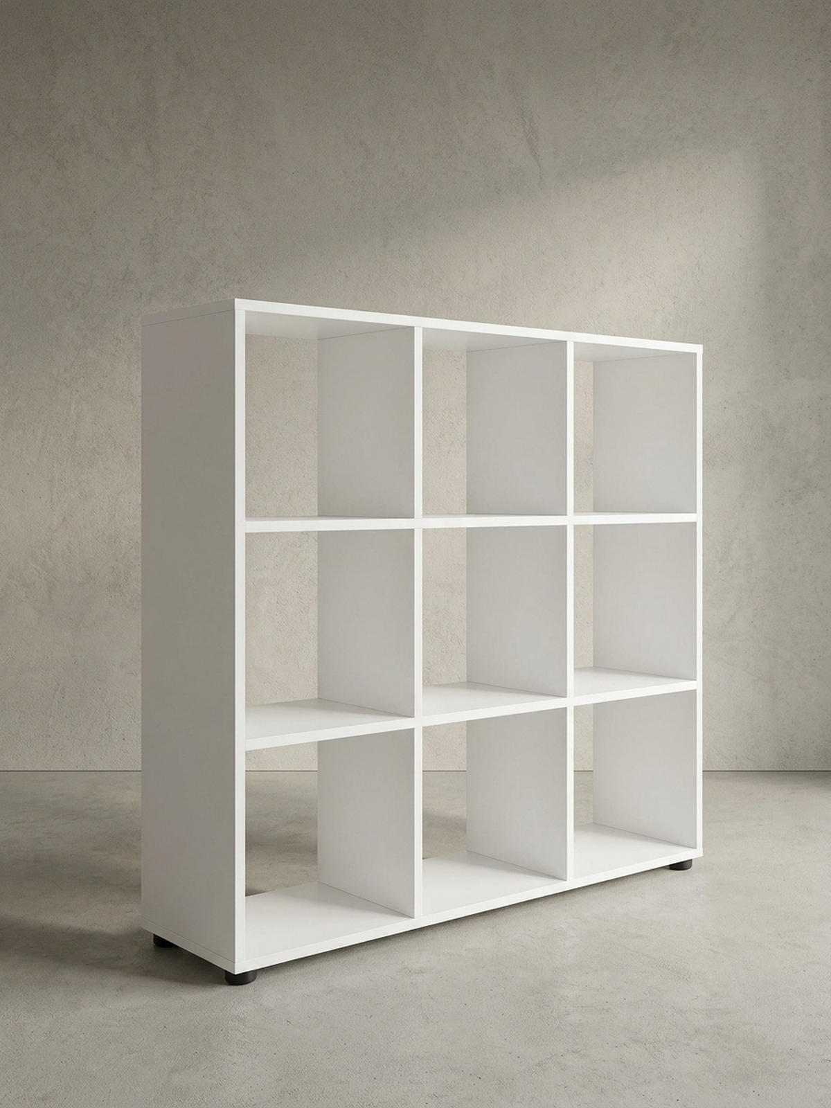 BÜCHERREGAL – Weiß, 8 Fächer, kratzfest, Raumteiler - Weiß, Holz/Kunststoff (108/104/29cm) - KADIMA DESIGN