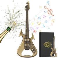 FLASCHENÖFFNER Gitarrenform Bronze mit Geschenkbox - Bronzefarben, Metall (12.6cm)